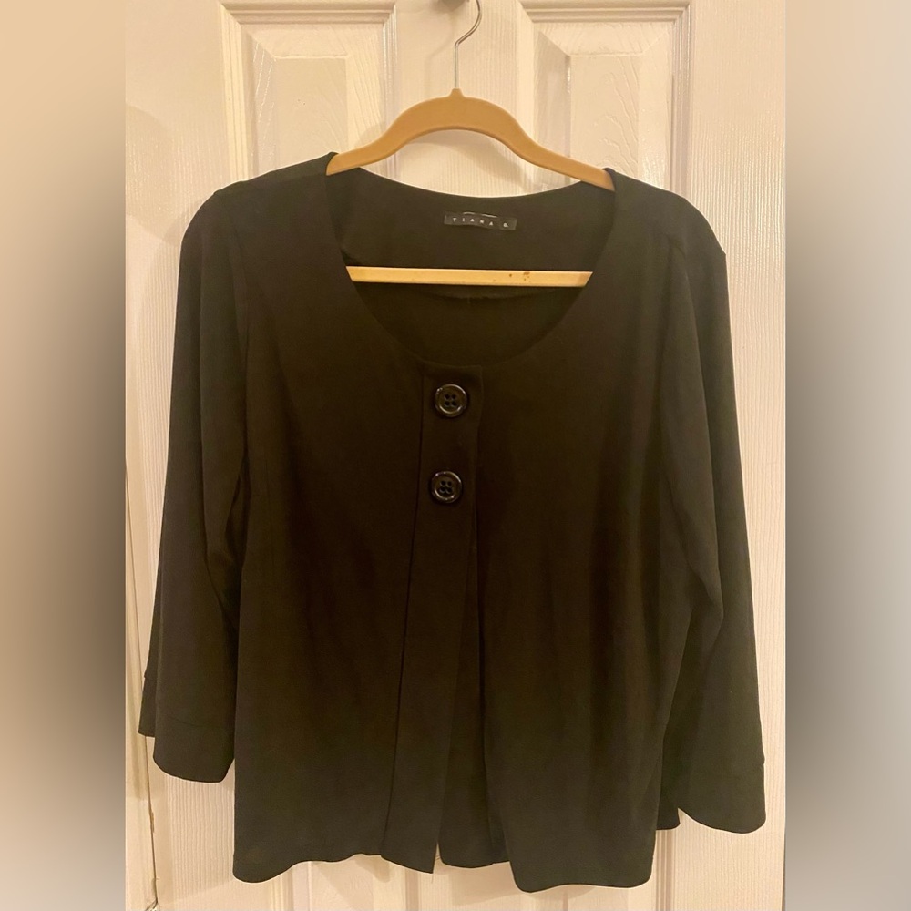 TIANA B. Black Button Down Women's Jacket; Size Large; NWOT.